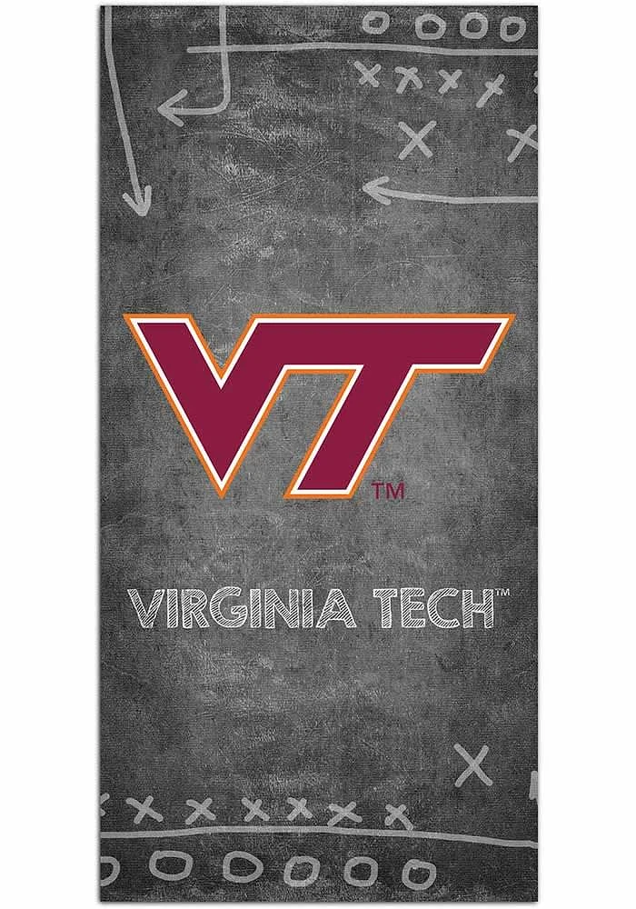 Virginia Tech Hokies Chalk Playbook Sign - Maroon