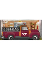 Virginia Tech Hokies Best Dad Truck Sign - Maroon