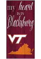Virginia Tech Hokies My Heart State Sign - Maroon