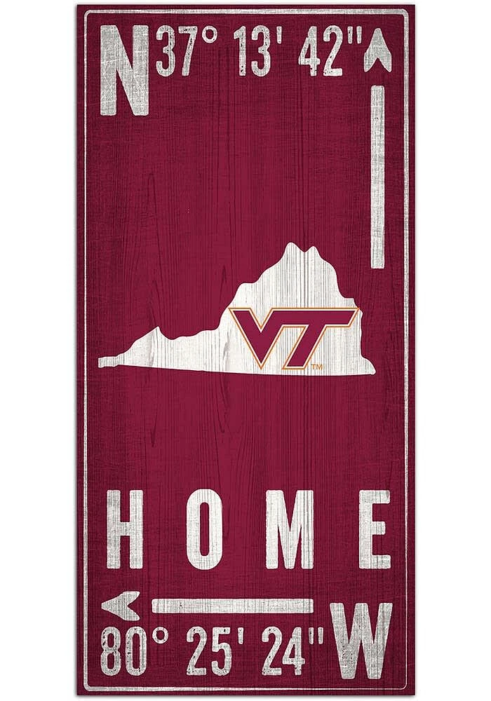 Virginia Tech Hokies Coordinate Sign - Maroon