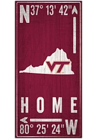 Virginia Tech Hokies Coordinate Sign - Maroon