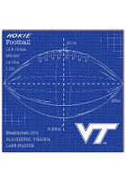 Virginia Tech Hokies Ball Blueprint Sign - Maroon