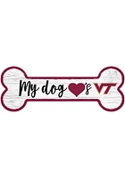 Virginia Tech Hokies Dog Bone 6x12 Sign - Maroon