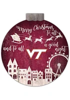 Virginia Tech Hokies Christmas Village Sign - Maroon