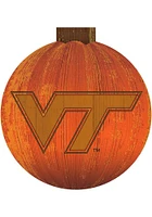 Virginia Tech Hokies Halloween Pumpkin Sign - Maroon