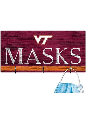 Virginia Tech Hokies Team Color Mask Holder Sign - Maroon
