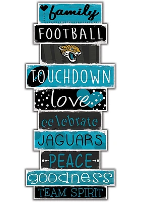 Jacksonville Jaguars Celebrations Stack 24 Inch Sign - Black