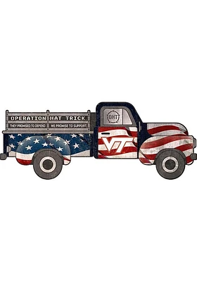 Virginia Tech Hokies OHT Truck Flag Cutout Sign - Maroon