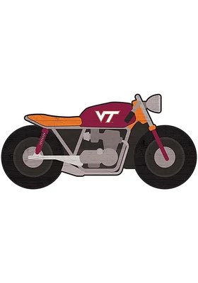 Virginia Tech Hokies Motorcycle Cutout Sign - Maroon