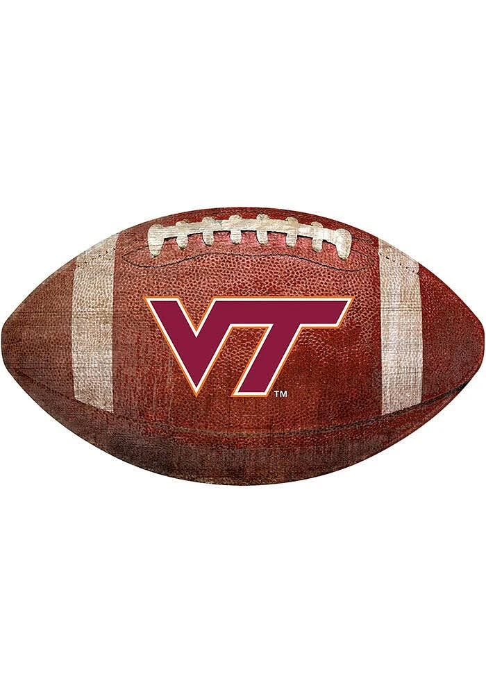 Virginia Tech Hokies Baseball Shaped Sign - Maroon