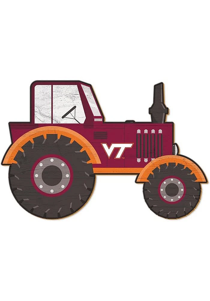 Virginia Tech Hokies Tractor Cutout Sign - Maroon