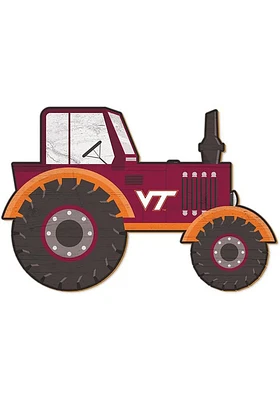 Virginia Tech Hokies Tractor Cutout Sign - Maroon