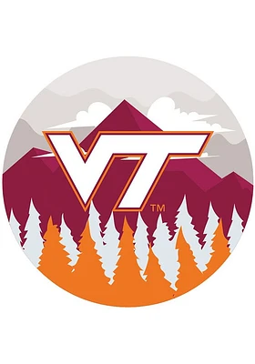 Virginia Tech Hokies Landscape Circle Sign - Maroon