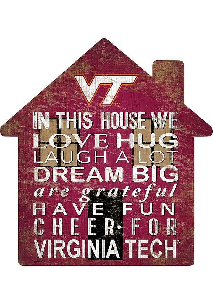Virginia Tech Hokies 12 inch House Sign - Maroon
