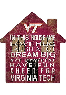 Virginia Tech Hokies 12 inch House Sign - Maroon