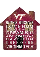 Virginia Tech Hokies 12 inch House Sign - Maroon