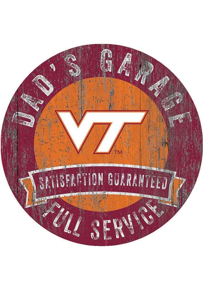 Virginia Tech Hokies Dads Garage Sign - Maroon