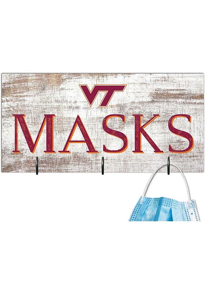Virginia Tech Hokies Mask Holder Sign - Maroon