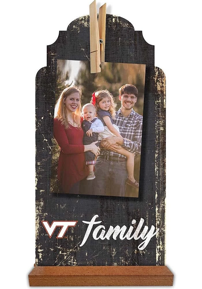 Virginia Tech Hokies Family Clothespin Sign - Maroon