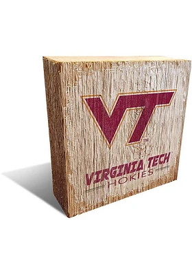 Virginia Tech Hokies Logo Block Sign - Maroon