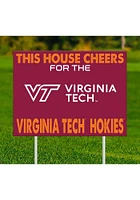Virginia Tech Hokies This House Cheers For Yard Sign - Maroon