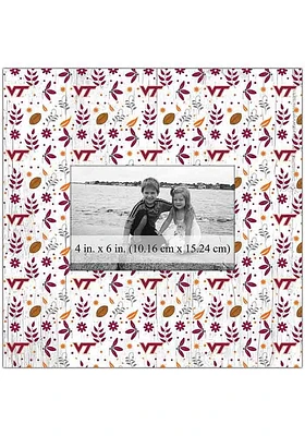 Virginia Tech Hokies Floral Pattern Picture Frame - Maroon