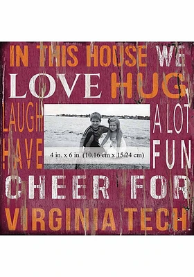 Virginia Tech Hokies In This House 10x10 Picture Frame - Maroon