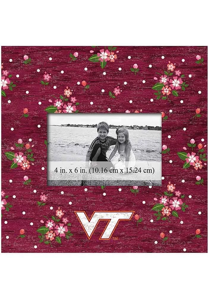 Virginia Tech Hokies Floral Picture Frame - Maroon