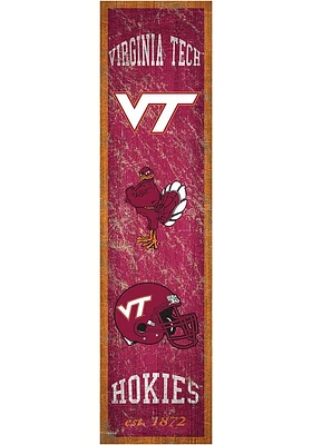 Virginia Tech Hokies Heritage Banner 6x24 Sign - Maroon