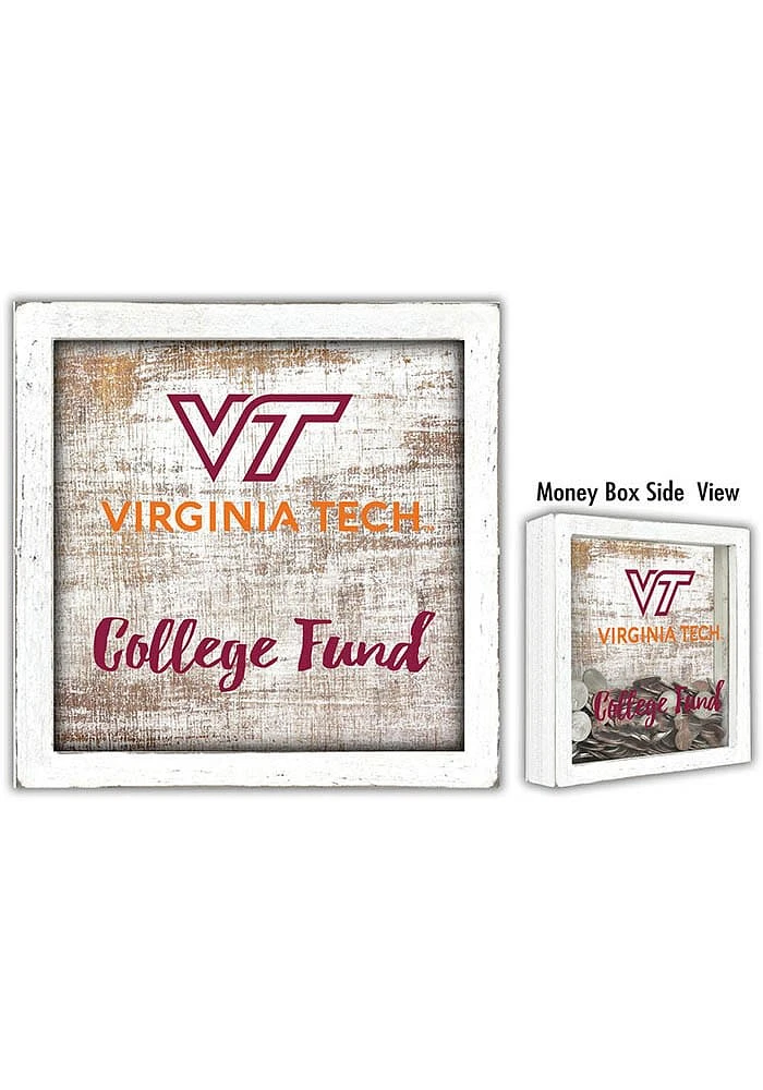 Virginia Tech Hokies College Fund Box Sign - Maroon