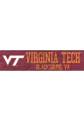 Virginia Tech Hokies 6x24 Sign - Maroon