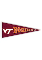 Virginia Tech Hokies Wood Pennant Sign - Maroon