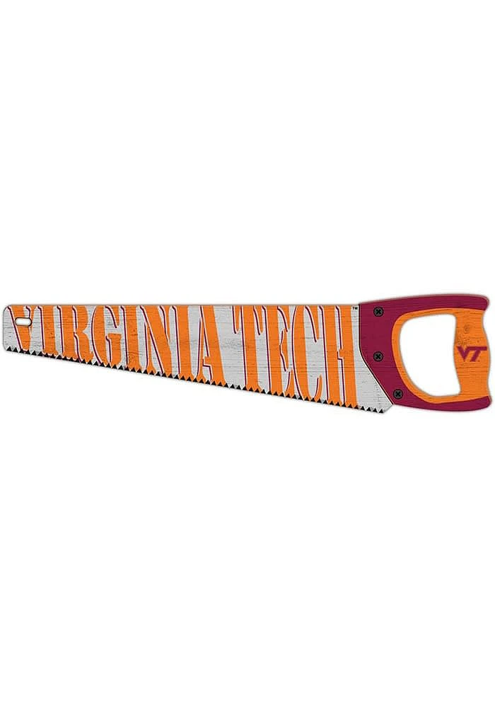 Virginia Tech Hokies Wood Handsaw Sign - Maroon