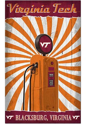 Virginia Tech Hokies Retro Pump Location Sign - Maroon
