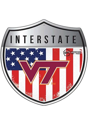 Virginia Tech Hokies 24in Americana Interstate Sign - Maroon