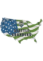 Seattle Sounders FC USA Shape Flag Cutout Sign - Blue