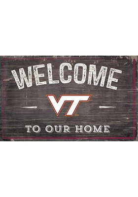 Virginia Tech Hokies Welcome to our Home Sign - Maroon