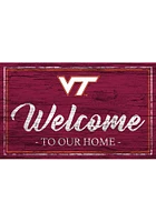 Virginia Tech Hokies Team Welcome 11x19 Sign - Maroon