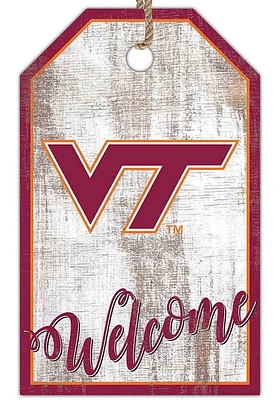 Virginia Tech Hokies Welcome Team Tag Sign - Maroon