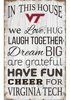 Virginia Tech Hokies In This House 11x19 Sign - Maroon