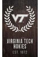 Virginia Tech Hokies Laurel Wreath Sign - Maroon