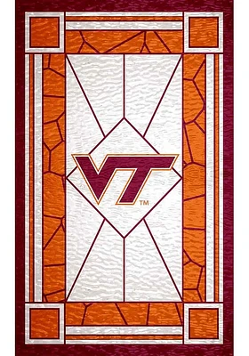 Virginia Tech Hokies Stained Glass Sign - Maroon