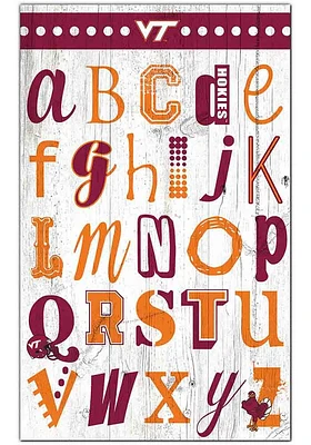 Virginia Tech Hokies Alphabet Sign - Maroon