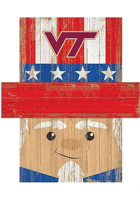 Virginia Tech Hokies Patriotic Head Sign - Maroon