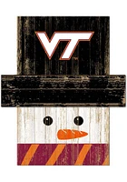 Virginia Tech Hokies Snowman Head Sign - Maroon