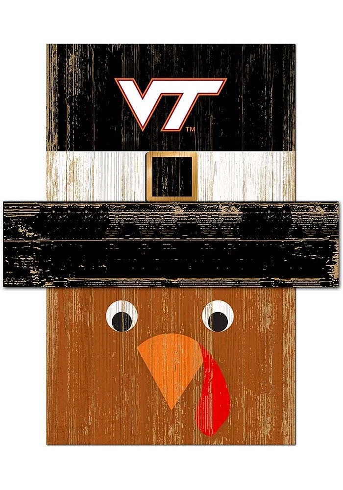 Virginia Tech Hokies Turkey Head Sign - Maroon