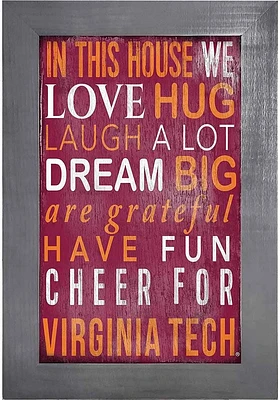 Virginia Tech Hokies In This House Picture Frame - Maroon