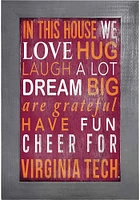 Virginia Tech Hokies In This House Picture Frame - Maroon