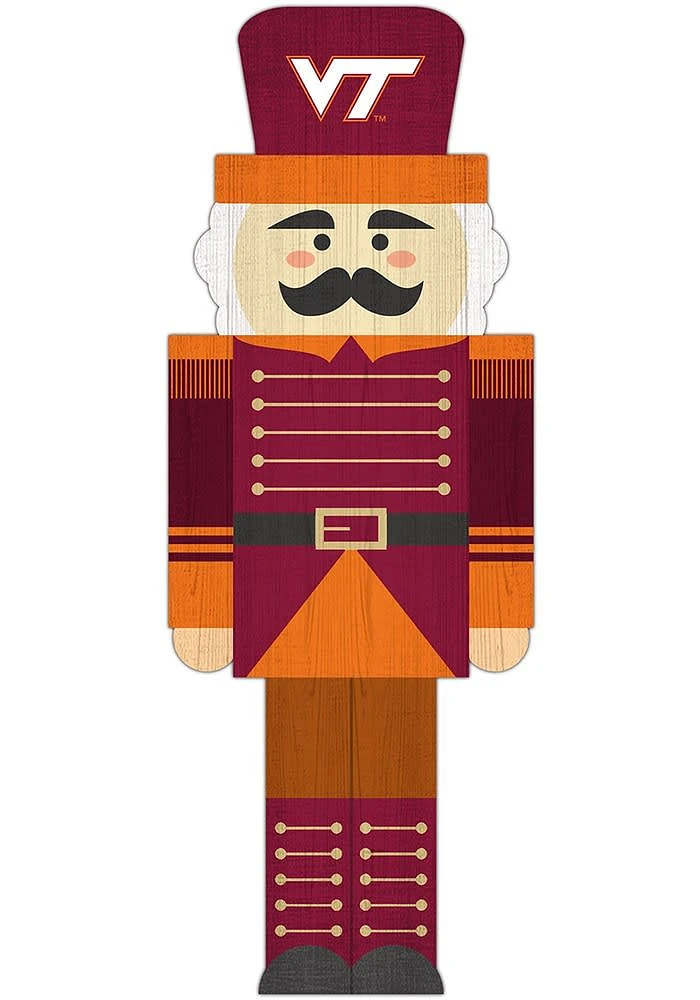 Virginia Tech Hokies 31 Inch Nutcracker Leaner Sign - Maroon