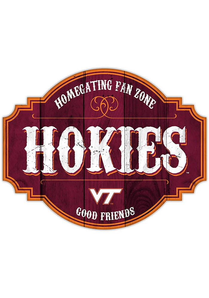 Virginia Tech Hokies 24 Inch Homegating Tavern Sign - Maroon